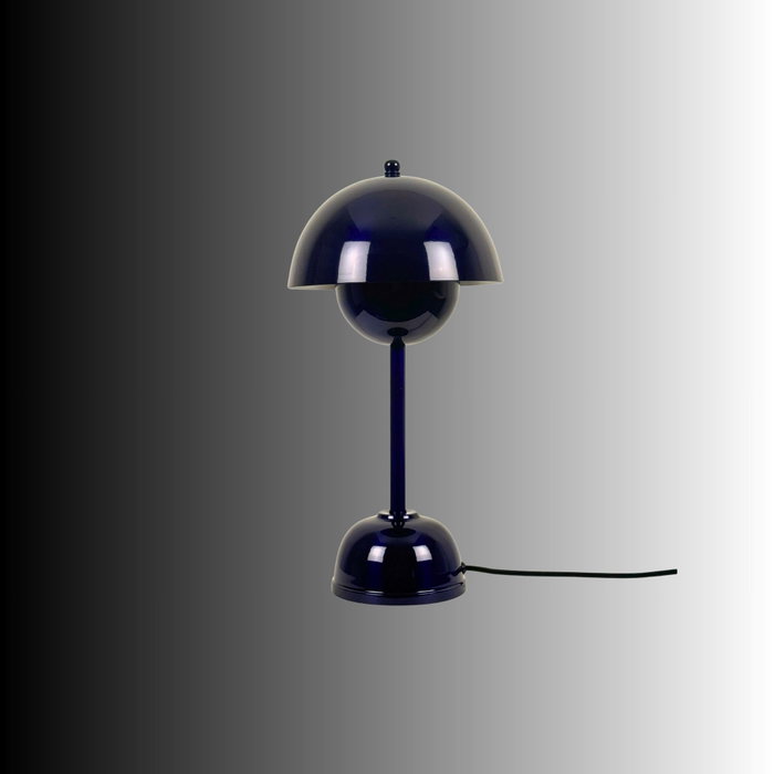 Opviq Lámpara de mesa azul marino con cuerpo de metal Opviq Lámpara de mesa azul marino con cuerpo de metal
